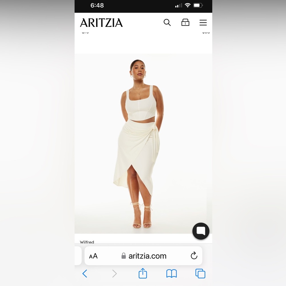 Aritzia Brand New Saturn Midi skirt 2